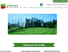 Tablet Screenshot of andersons-mowing.com